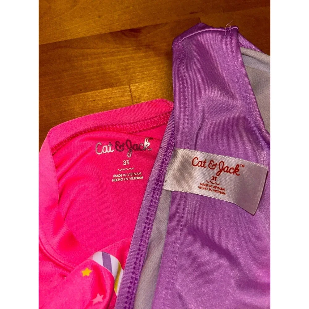 Toddler Girls Cat and Jack Unicorn Swimsuit Size 3T